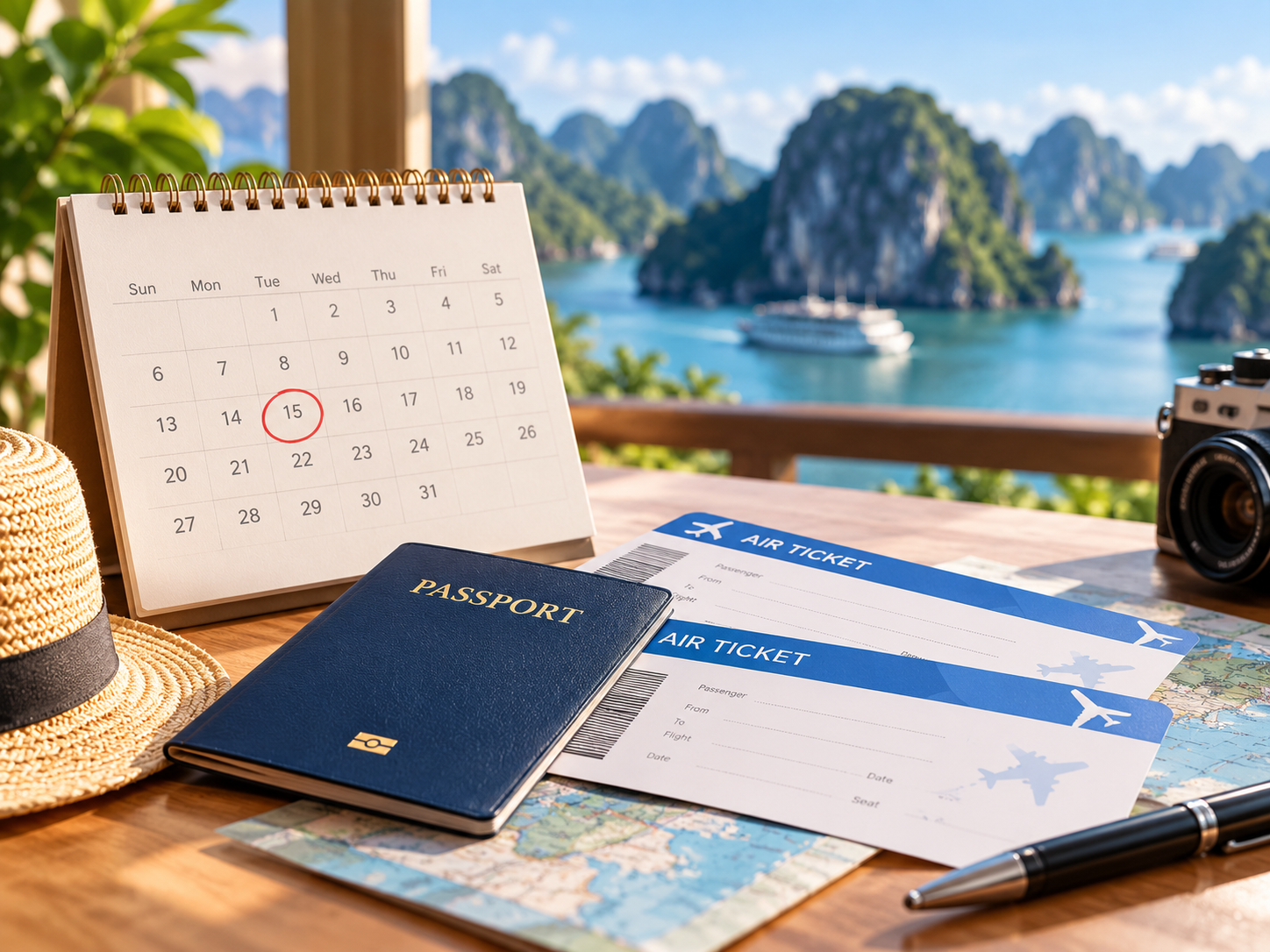 Travel calendar, tickets and flexible booking plans